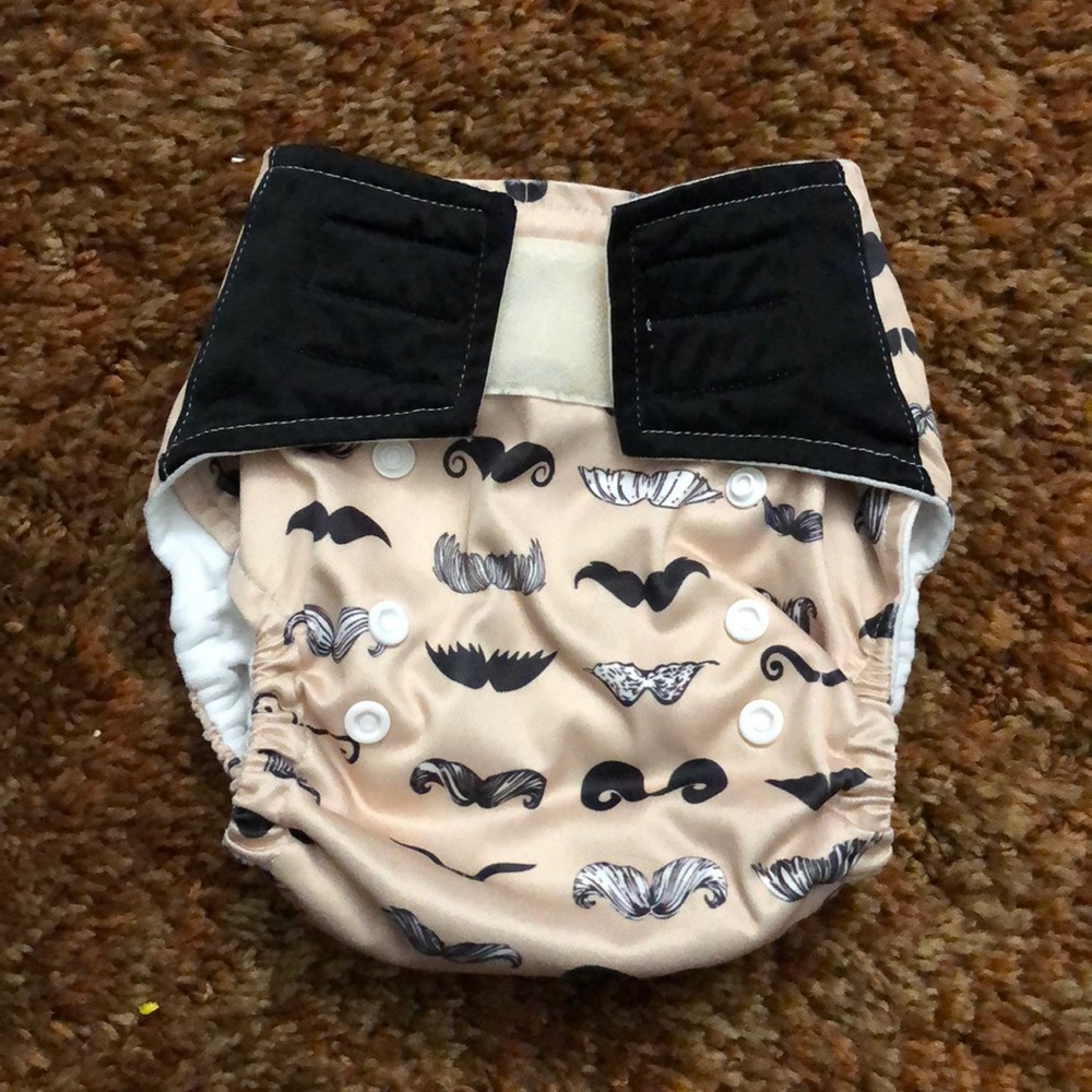 Mustache Pocket Cloth Diaper
